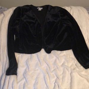 Worn once. Perfect condition. Black Velvet.